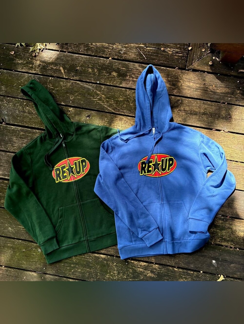 Hooded Zip Sweatshirt - Blue